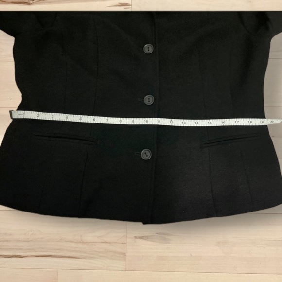 Kate Hill Virgin Wool Blend Black Blazer Jacket Size 14 - Picture 8 of 12